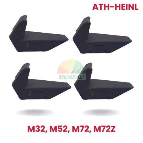 Zestaw 4 plastikowych osłon szczęk do montażownic ATH-Heinl M32, M52, M72, M72Z, czarne nakładki ochronne.