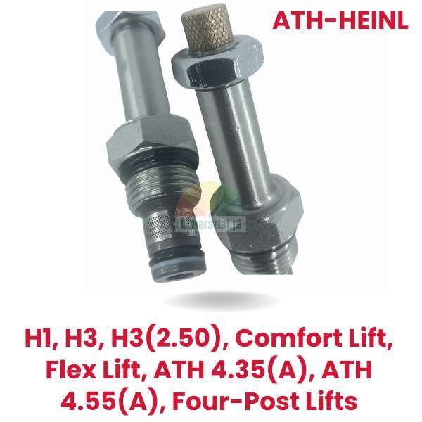 Zamiennik ATH-Heinl: Zawór opuszczania podnośnika dwukolumnowego H1, H3, H3(2.50), Comfort Lift, Flex Lift, 4.35(A), 4.55(A), Four-Post Lifts