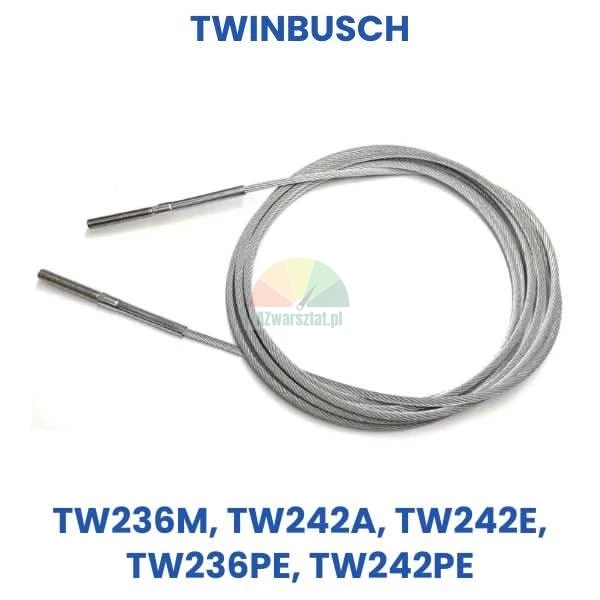 Stalowa lina podnośnika 8,82m zamiennik Twin Busch do modeli TW236M, TW242A, TW242E, TW236PE, TW242PE