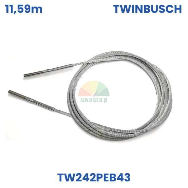 Stalowa lina podnośnika Twin Busch TW242PEB43 o długości 11,59m