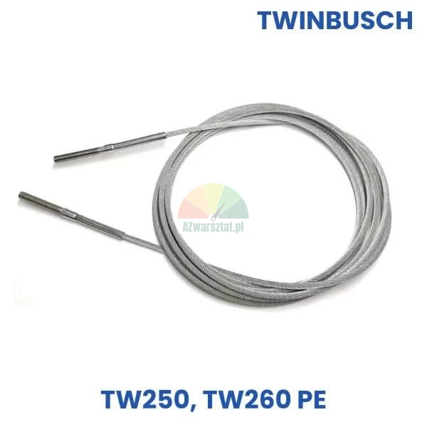 Stalowa lina podnośnika 9,33m do Twin Busch TW250 i TW260 PE