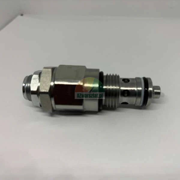 Metalowy zawór hydrauliczny nabojowy z uszczelkami typu o-ring i gwintem.