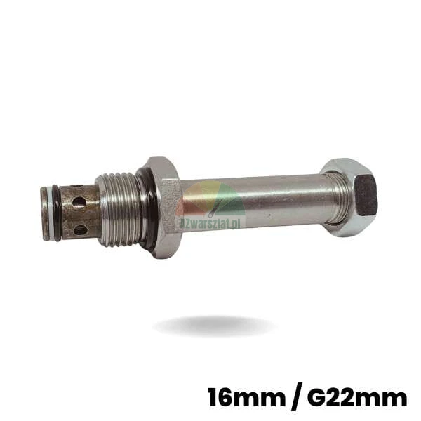 Metalowy zawór opuszczania do cewki elektromagnetycznej 16mm / G22mm z uszczelkami typu o-ring.