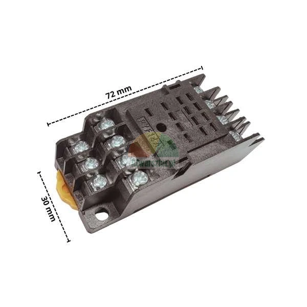 Gniazdo przekaźnika 14-pinowe czarne 72x30 mm