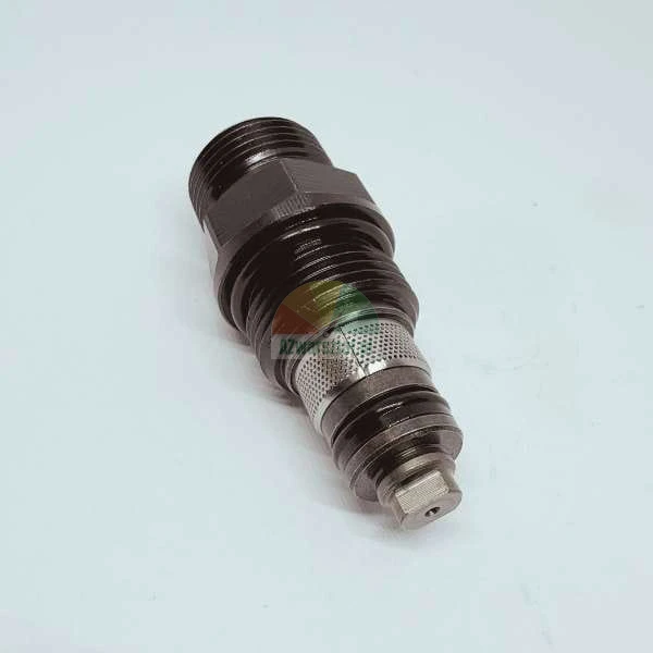 Hydrauliczny zawór nabojowy z filtrem siatkowym i uszczelkami O-ring.