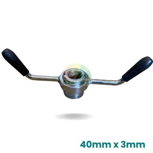 Nakrętka metalowa szybkomocująca do wyważarki kół ciężarowych 40mm x 3mm z czarnymi rączkami