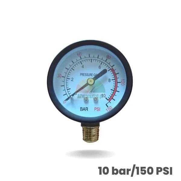 Manometr tarczowy z gwintem 13mm, skala do 10 bar i 150 PSI