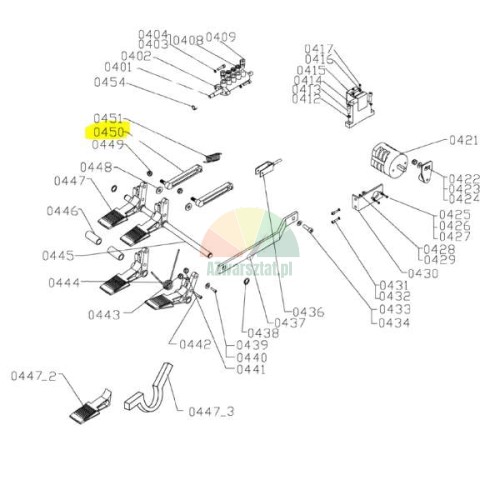 Łącznik montażownicy Twin Busch TWX TWF schemat