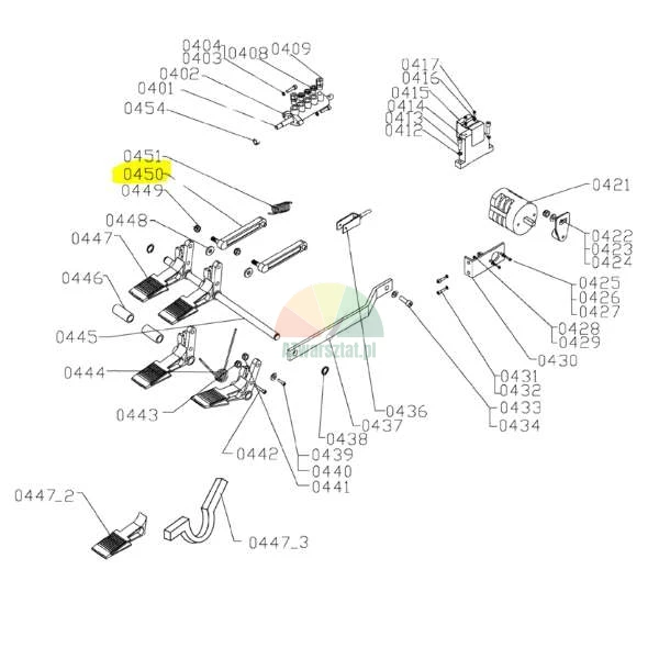 Łącznik montażownicy Twin Busch TWX TWF schemat