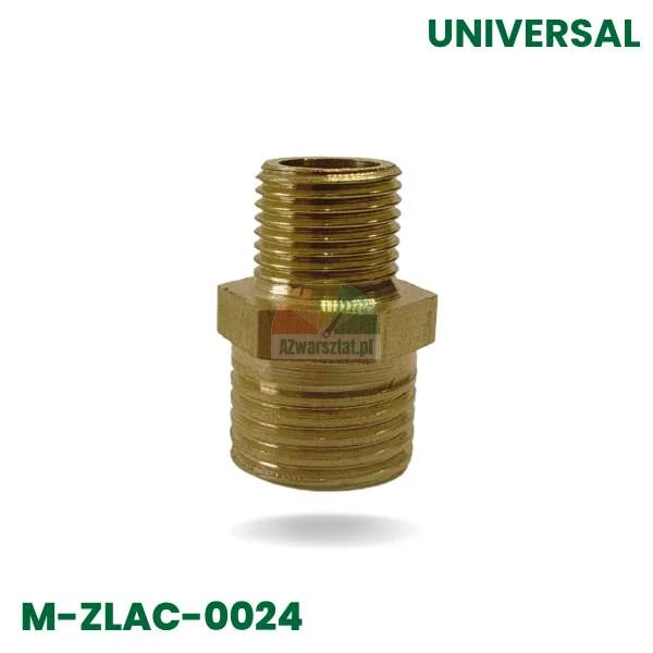 Mosiężna złączka gwintowa 12,7mm/9,7mm o konstrukcji sześciokątnej model M-ZLAC-0024