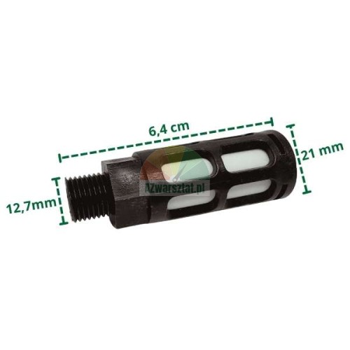 Duży plastikowy tłumik pneumatyczny z gwintem 12,7mm i wymiarami