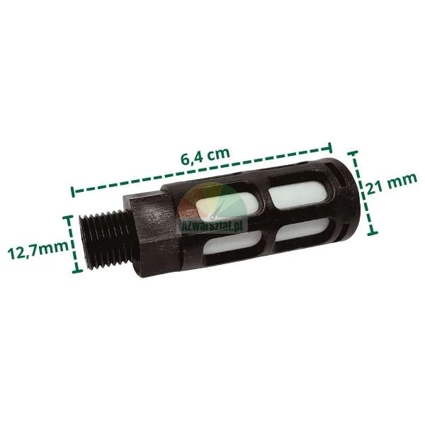 Duży plastikowy tłumik pneumatyczny z gwintem 12,7mm i wymiarami