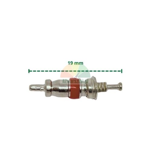 Czerwony wkład zaworu Schradera (wentyl) 19 mm