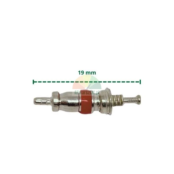 Czerwony wkład zaworu Schradera (wentyl) 19 mm