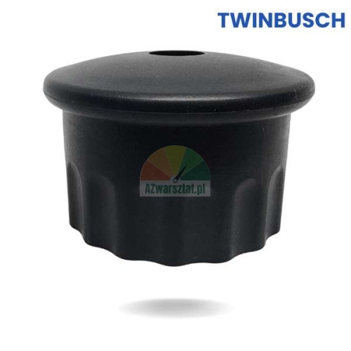 Czarny plastikowy uchwyt zamienny Twin Busch do pręta sześciokątnego montażownicy