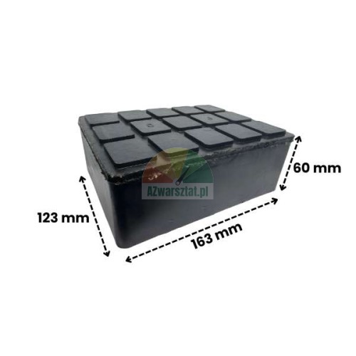 Podkładka gumowa do podnośnika 123x163x60mm