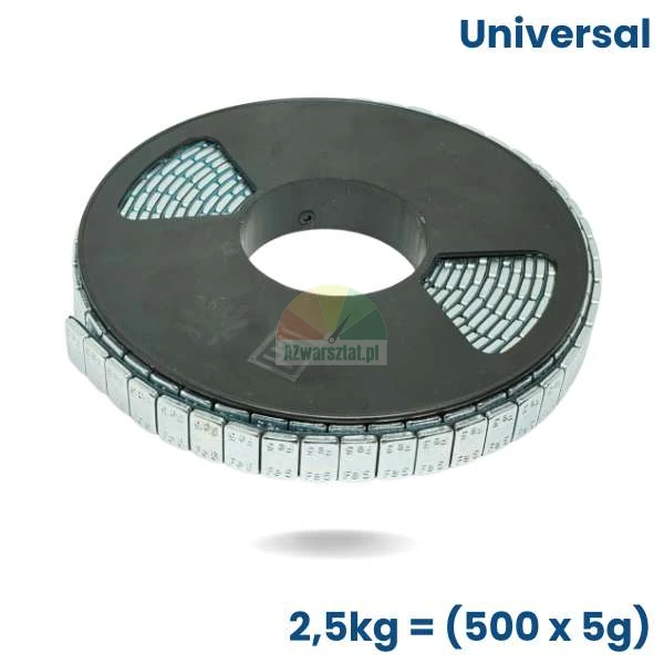 Ciężarki klejone do felg aluminiowych na rolce 500 x 5g (2,5kg)