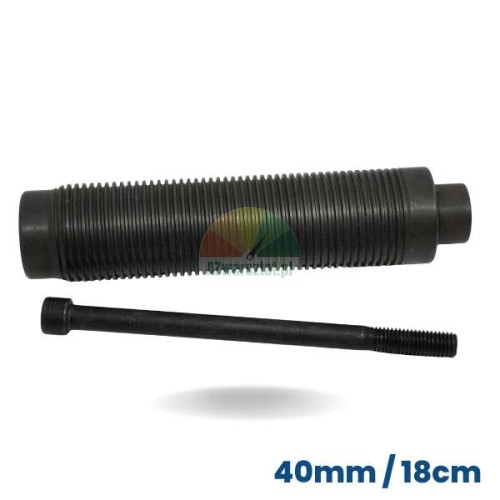 Wał wyważarki o średnicy 40mm i długości 18cm wraz ze śrubą mocującą