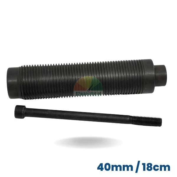 Wał wyważarki o średnicy 40mm i długości 18cm wraz ze śrubą mocującą