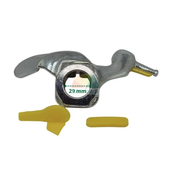 Metalowa stopka montażowa 29mm z żółtymi osłonami