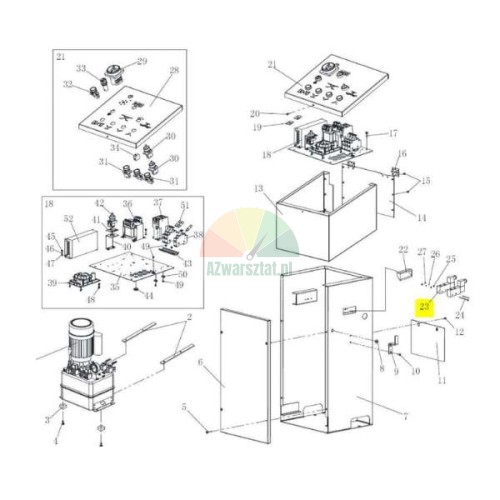 Elektromagnetyczny zawór pneumatyczny Twin Busch Typ B - schemat.