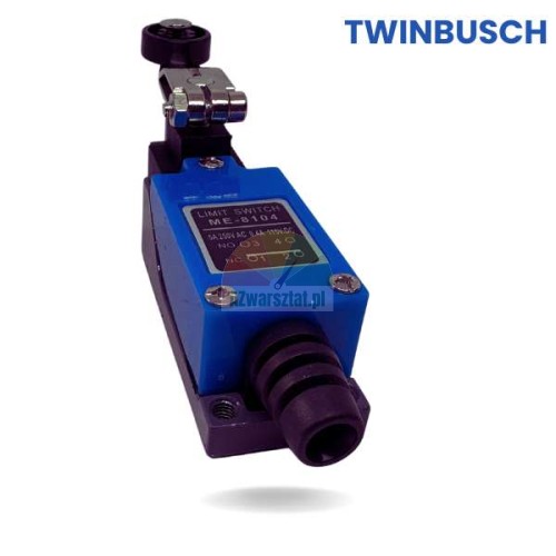 Zamiennik wyłącznika krańcowego V2 do podnośników Twin Busch, model ME-8104 z dźwignią rolkową.