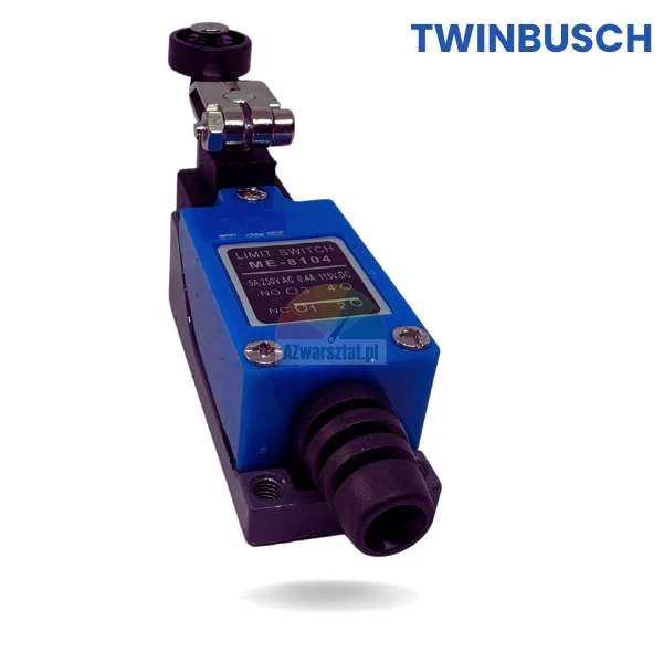 Zamiennik wyłącznika krańcowego V2 do podnośników Twin Busch, model ME-8104 z dźwignią rolkową.