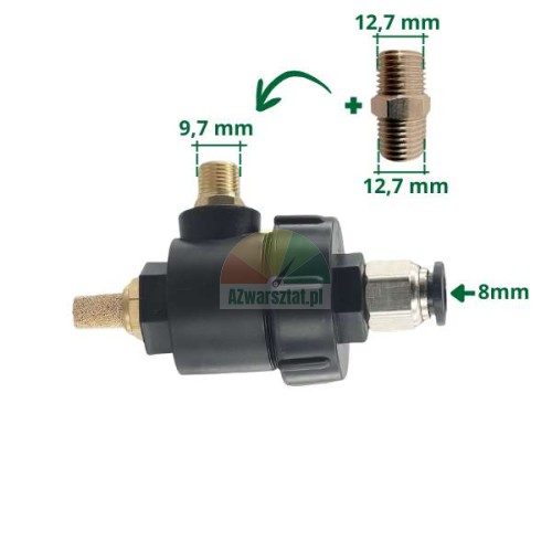 Szybkozrzut, zawór upustowy zbijaka 8mm/9,7mm + 12,7mm