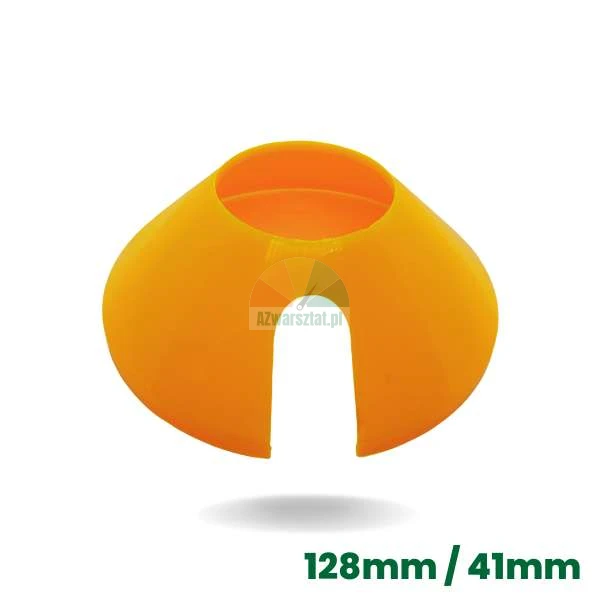 Pomarańczowy stożek plastikowy montażownicy kół o wymiarach 128mm/41mm