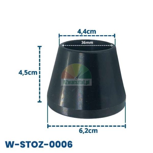 Stożek do wyważarki na wał 36mm, wymiary 4,5x4,4x6,2 cm