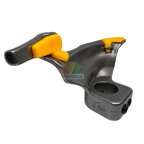 Głowica montażowa do montażownicy opon z żółtymi nakładkami ochronnymi