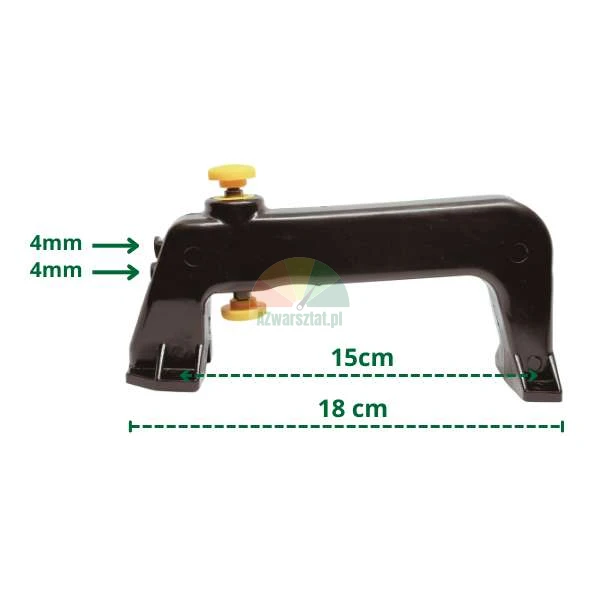 Rączka z zaworem kompletna, przyłącze węży 4mm, wymiary 15cm i 18cm