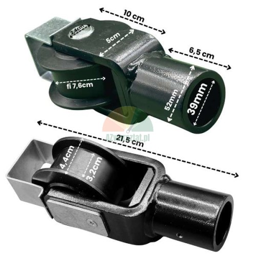 Koło łańcucha podnośnika dwukolumnowego z uchwytem (39mm)