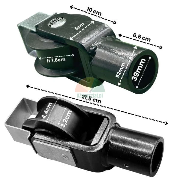 Koło łańcucha podnośnika dwukolumnowego z uchwytem (39mm)