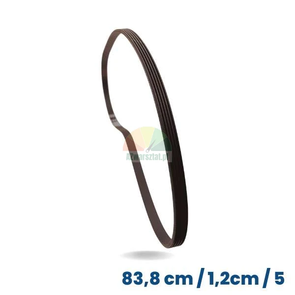 Pasek wyważarki czarny 83,8 cm o szerokości 1,2 cm, 5 garbów i 4 rowki
