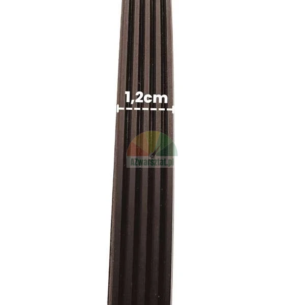 Pasek wyważarki czarny szerokość 1,2 cm, 5 garbów 4 rowki