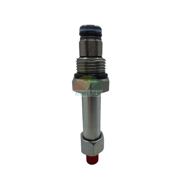 Metalowy zawór hydrauliczny nabojowy z uszczelkami typu o-ring i czerwoną zaślepką