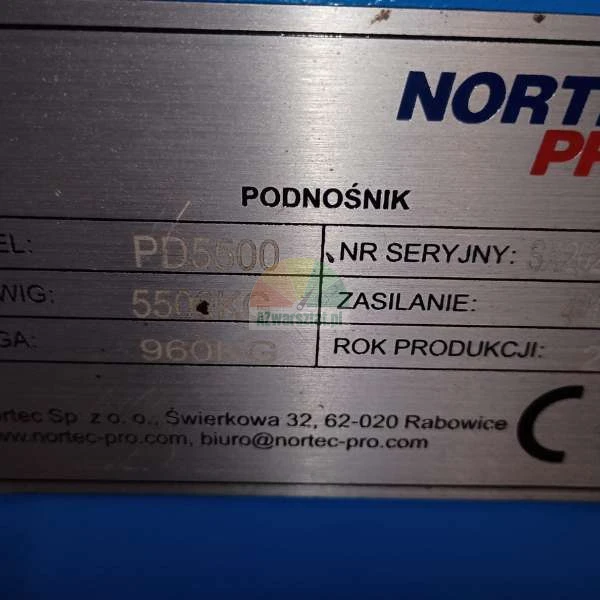 Stalowa lina podnośnika Nortec PD5500