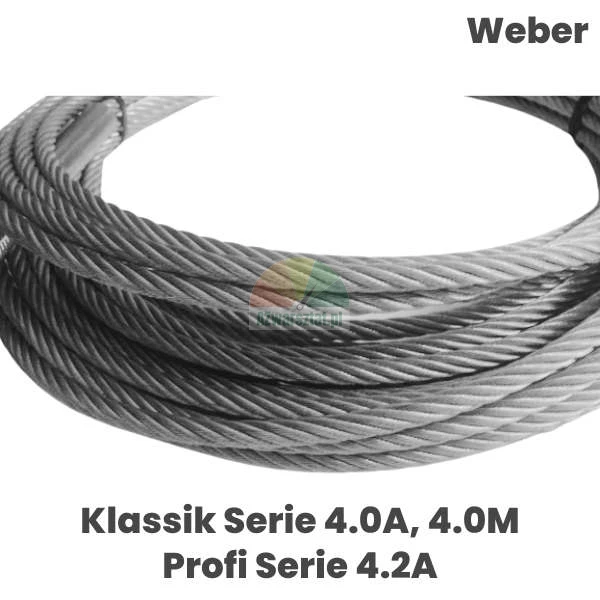 Stalowa lina podnośnika do serii Weber Klassik 4.0A, 4.0M i Profi 4.2A