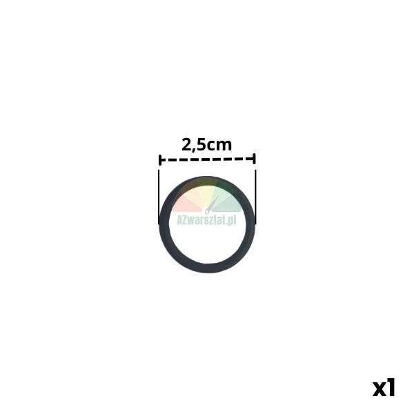 Czarny gumowy o-ring o średnicy 2,5 cm, ilość 1 sztuka