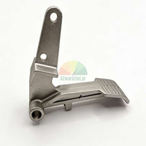 Aluminiowy pedał do montażownicy opon typ - A, metalowy element sterujący maszyny.