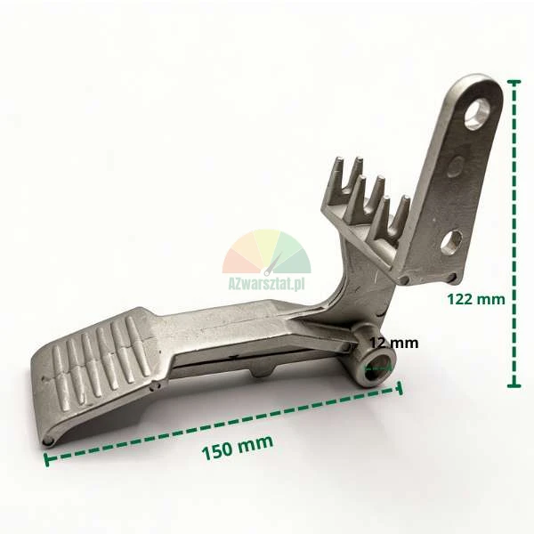 Aluminiowy pedał do montażownicy typ - C z wymiarami 150mm i 122mm