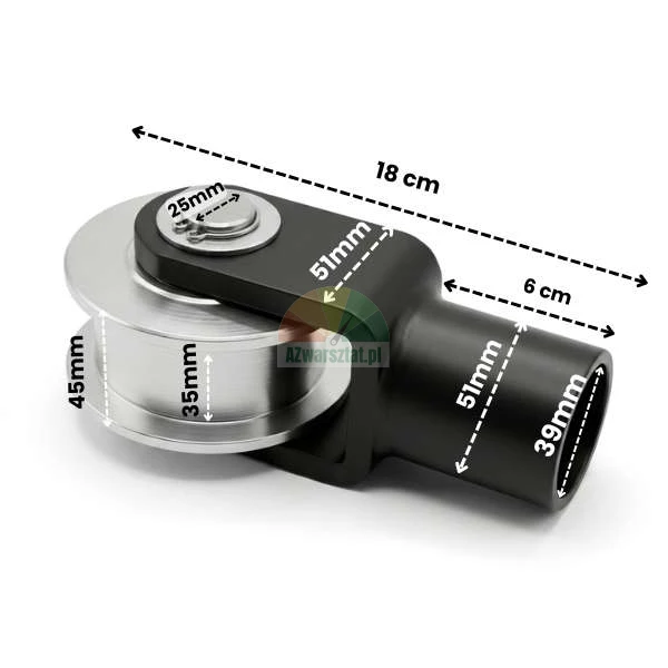 Koło łańcucha podnośnika dwukolumnowego z uchwytem 36mm z wymiarami