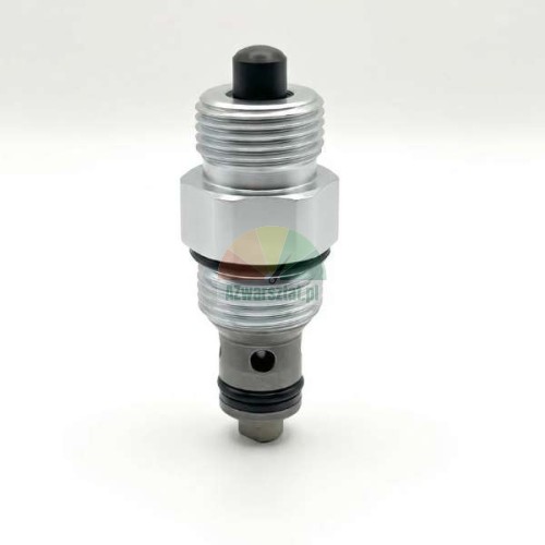 Zawór bezpieczeństwa (zwrotny) podnośnika 14mm / G19 wykonany z metalu na białym tle