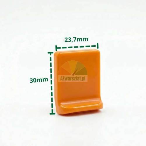 Pomarańczowa plastikowa osłona stopki montażowej Typ Z o wymiarach 30x23,7mm