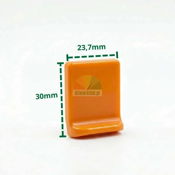 Pomarańczowa plastikowa osłona stopki montażowej Typ Z o wymiarach 30x23,7mm