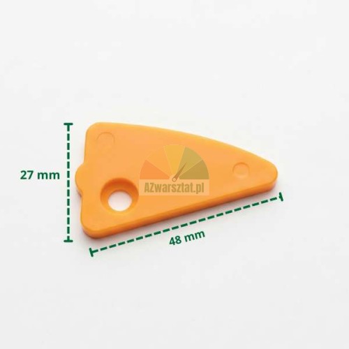 Pomarańczowa plastikowa osłona stopki montażowej typ I wymiary 27x48 mm