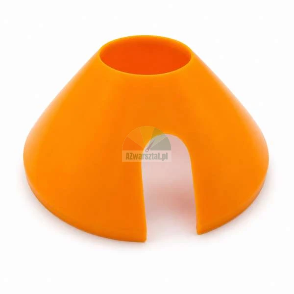 Pomarańczowy stożek plastikowy 120mm/40mm z bocznym wycięciem.