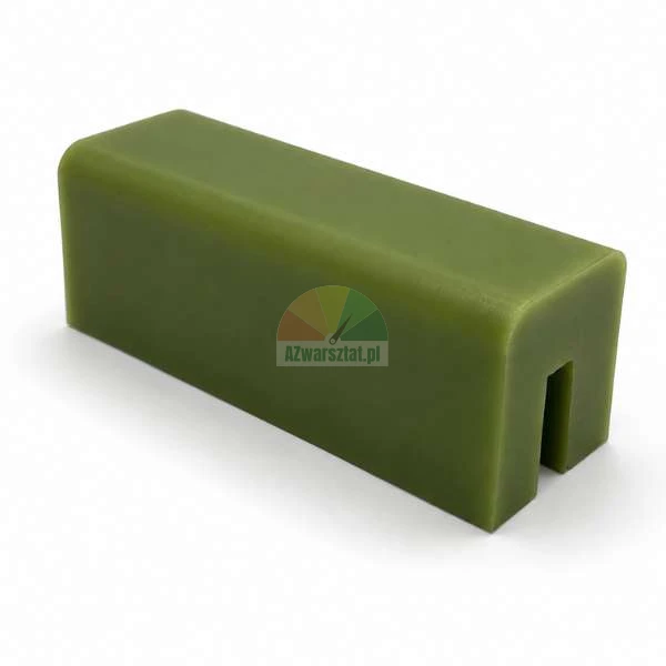 Zielony ślizg podnośnika o wymiarach 7,4cm x 2,8cm x 2,8cm wykonany z wytrzymałego tworzywa