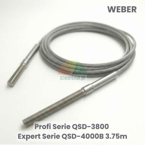 Stalowa lina podnośnika 3.75m - zamiennik dla Weber Profi Serie QSD-3800 i Expert Serie QSD-4000B